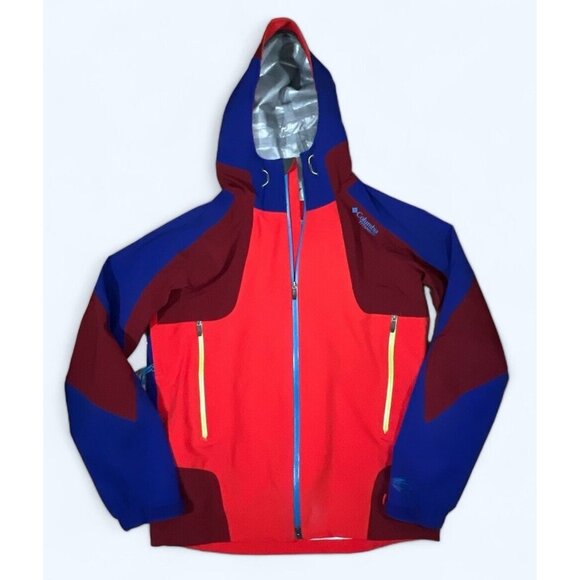 Columbia Jacket Mens L Color Triple Trail Shell Titanium Omni Heat Thermal Com